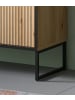 Inn.Furn Badmöbel-Set 2-teilig Eiche Artisan, schwarz 80 cm, Kombination mit Soft-Close