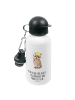 Mr. & Mrs. Panda Kindertrinkflasche Waschbär mit Spruch in Weiß