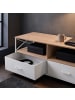 relaxdays TV Lowboard in Natur/ Weiß - (B)170 x (H)50 x (T)40 cm