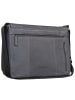 Leonhard Heyden Den Haag Messenger Leder 37 cm Laptopfach grau