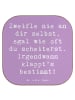 Mr. & Mrs. Panda Tischuntersetzer Spruch Glaube an sich selbst m... in Lavendeltraum