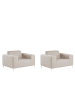 Beliani 2er-Set Sessel ROVIGO in Beige/Weiß
