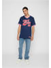 FUBU FUBU Mesh-T-Shirts in navy/red/white