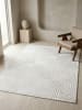 KADIMA DESIGN Teppich Kurzflor 3D-Struktur Polypropylen Wohnzimmer in Creme