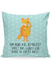 Mr. & Mrs. Panda Kissen 40x40 Fuchs Lord mit Spruch in Türkis Pastell
