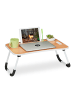 relaxdays Laptoptisch in Hellbraun/ Weiß - (B)63 x (H)26 x (T)40 cm