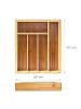 relaxdays Besteckkasten in Natur - (B)43 x (H)5 x (T)34 cm