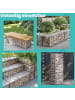 SONGMICS Gabione Patya in Silbern - (B)100 x (H)30 x (T)30 cm