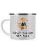 Mr. & Mrs. Panda Camping Emaille Tasse Fuchs Bester Kollege der ... in Grau Pastell