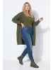 Ulla Popken Strickjacke in dunkel khaki