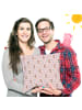 Mr. & Mrs. Panda Kissen 40x40 Hund Blume ohne Spruch in Rosa