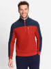 WITT WEIDEN Fleece-Shirt in dunkelblau-rot