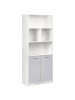 Beliani Bücherregal ZEHNA in Grau/Weiß - (W) 80 x (H) 197 x (L) 40 cm