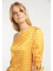 IZIA Damen One-Shoulder Kleid in Senf