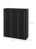 HOMCOM Stoffschrank-125L x 43B x 162,5H cm-Schwarz