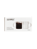 Almina 2er Gläser-Set Henkel 350 ml transparent Riffle Design in Transparent