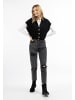 DreiMaster Vintage Damen Strick Weste in SCHWARZ