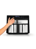 Gourmet Maxx Heißluft-Fritteuse Zweikammer 7l 2400W Edelstahl/schwarz Schwarz