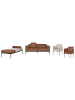 Beliani 4-tlg Sitzgruppe MALMOS in Beige/Braun/Schwarz