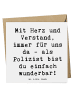 Doppelkarte Spruch Polizist Wunderbar mit Spruch in Weiß