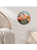 OnlyWow Rundes Wandbild Orange