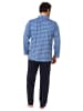 NORMANN Pyjama zum durchknöpfen Karo - 68061 in marine