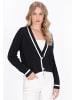 DreiMaster Women Cardigan in navy offwhite