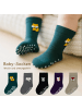 Yalion 9er-Set Yalion Socken mit Tiermotiven & Stern-Stoppern,  Grün