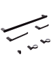 Beliani 8-tlg Badaccessoires Set PARACAS in Schwarz