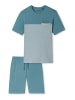 Schiesser Pyjama 95/5 Nightwear in blaugrau