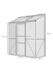 Outsunny Gewächshaus 192L x 68B x 196H cm Silber
