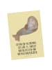 Mr. & Mrs. Panda Postkarte Robbe Lachen mit Spruch in Gelb Pastell