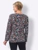 Sieh an! 2-in-1-Shirt in schwarz-petrol-bedruckt
