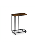 relaxdays Beistelltisch "Industrial" in Dunkelbraun/ Schwarz - (B)60 x (H)79 x (T)30 cm
