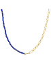 Glanzstücke München Halskette Sterling Silber Lapislazuli in gelbgold