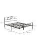 HOMCOM Bettgestell-165L x 207B x 106H cm-Schwarz