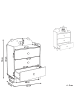 Beliani Kommode MIMILI in Weiß/Braun - (W) 60 x (H) 79 x (L) 30 cm