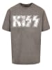 F4NT4STIC Oversize T-Shirt Kiss Rock Band Vintage Logo in Asphalt