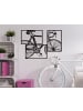 Mauro Ferretti Set mit 3 3D-Metallpaneelen, schwarz, Fahrradmotiv, 40 x 1,3 x 60 cm