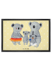 Mr. & Mrs. Panda fußmatte Koala Familie ohne Spruch in Gelb Pastell
