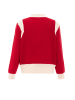 nelice Damen Strickjacke in Rot Wollweiss