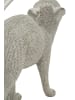 Mauro Ferretti Katze aus silbernem Kunstharz, 17,5 x 9 x 26 cm