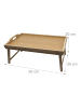 relaxdays Betttablett in Natur - (B)50 x (H)20 x (T)30 cm