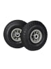 relaxdays 2x Sackkarrenrad 3.00 4 in Schwarz Grau