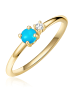 Glanzstücke München Ring Sterling Silber Zirkonia in gelbgold