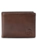 Farmhood Memphis Geldbörse RFID Schutz Leder 12.5 cm in dark brown