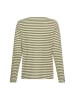 Camel Active Langarmshirt in shadow khaki stripes