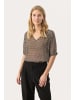 PART TWO Kurzarm-Bluse PopsyPW Relaxed fit in Small Black Zig Zag print