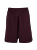 Karl Kani KK Insignia Shadow Pinstripe Soccer Shorts in Bordeaux