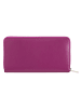 DuDu Geldbörse Leder 19 cm in fuchsia